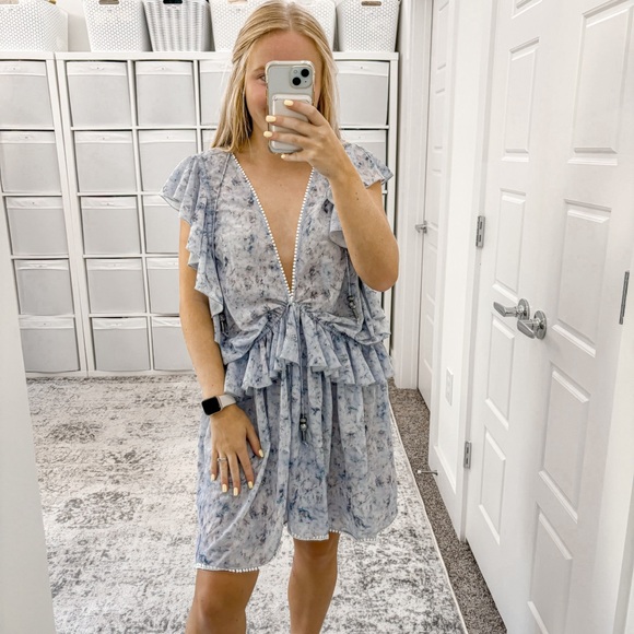 IXIAH Ruffle Tassel Mini Dress - Picture 2 of 8